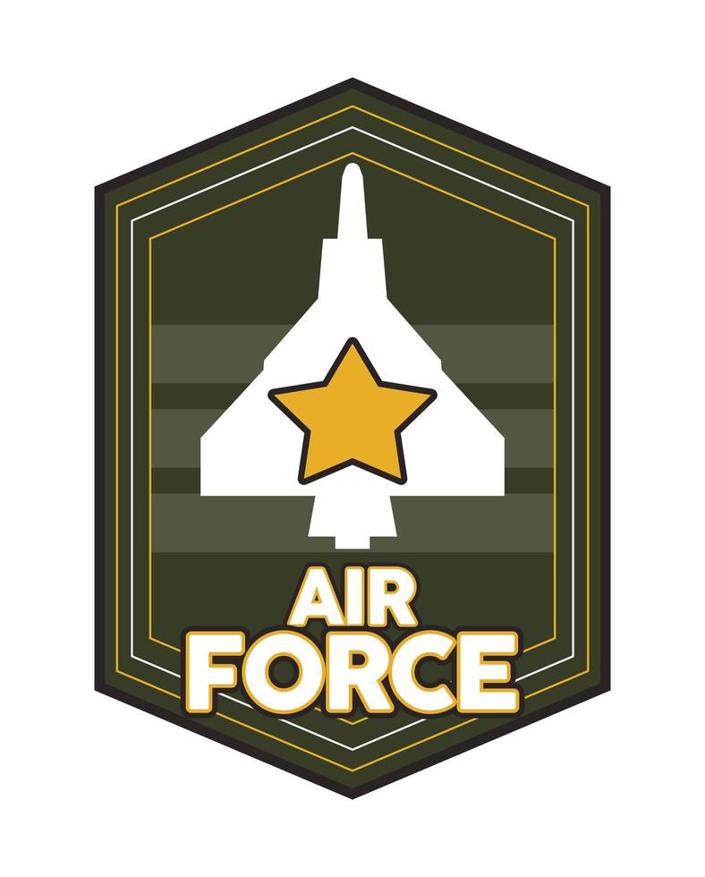 flygvapnets emblem med flygplan vektor