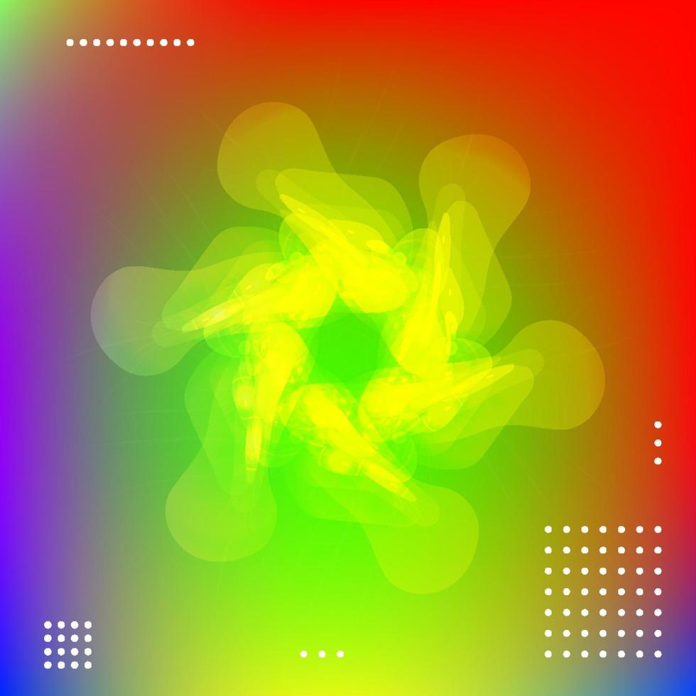 abstrakte helle verschwommene Form, Schneeflocke und Aurora. vektor