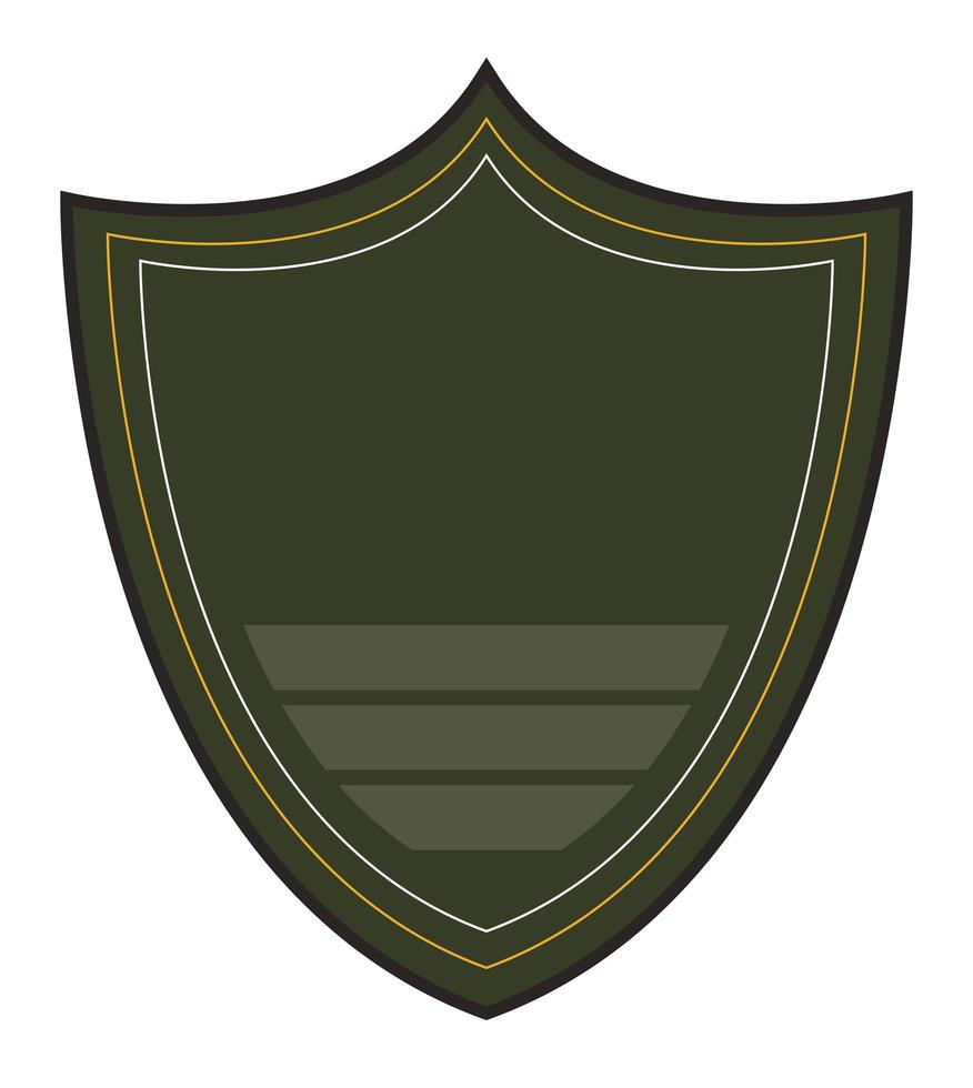 militärischer schwarzer Schild vektor