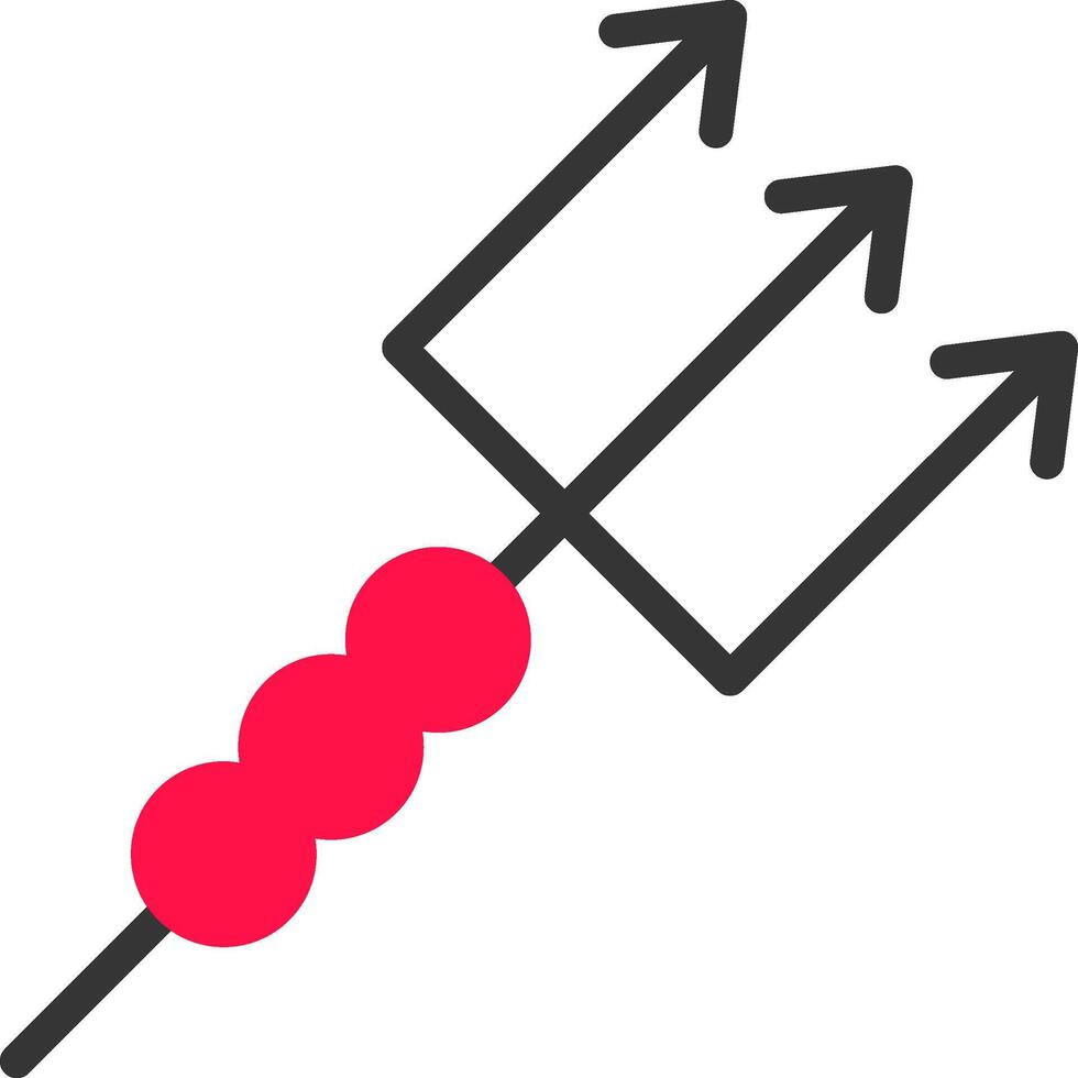 Glyphe rot und Gelb Gradient vektor