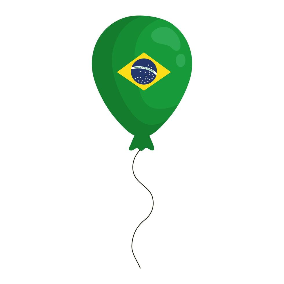 ballong med Brasiliens flagga vektor