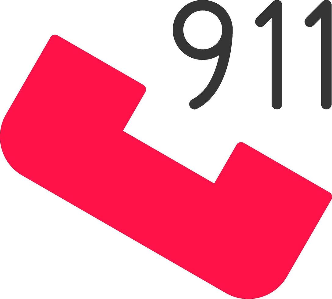 Anruf 911 kreativ Symbol Design vektor