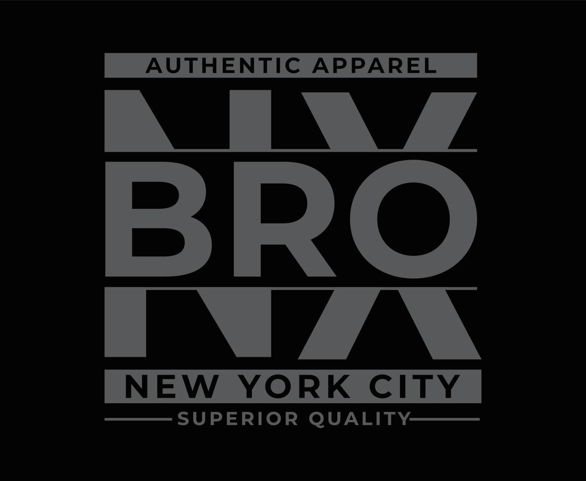 bronx new york city typografi vektor t-shirt grafik