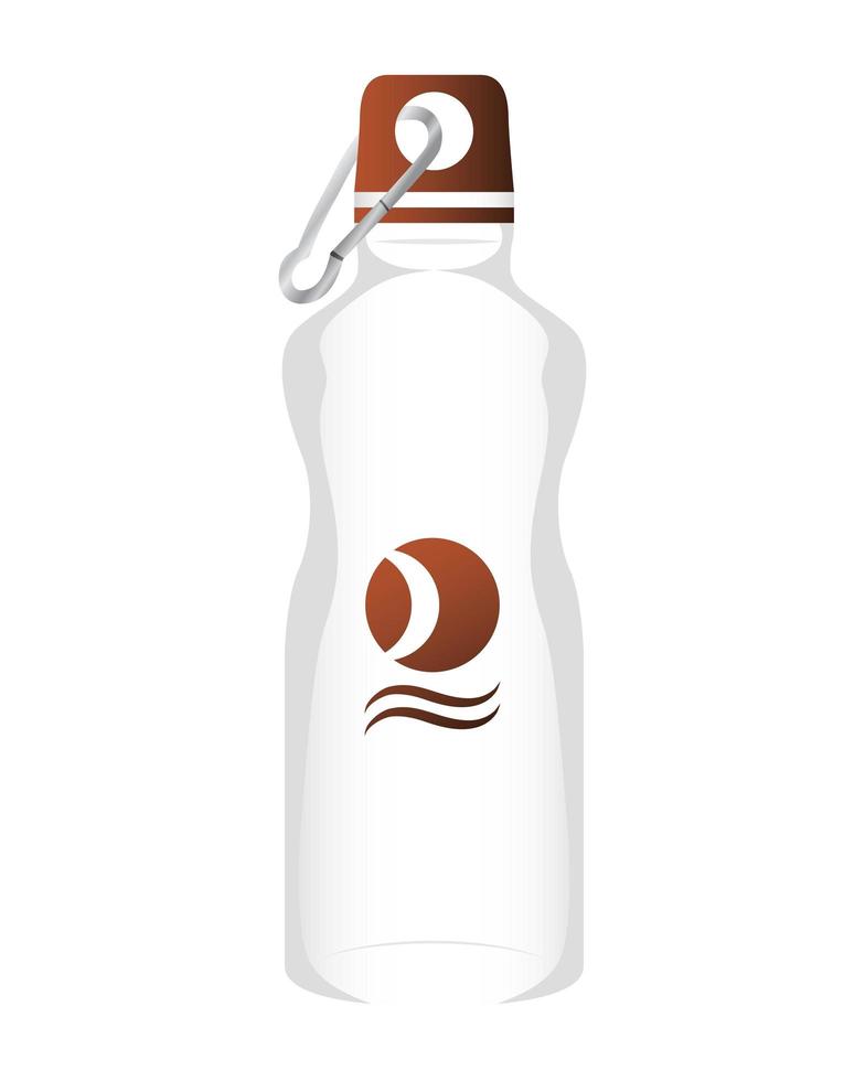 isoliertes Symbol für das Branding der Fitnessstudio-Flasche vektor