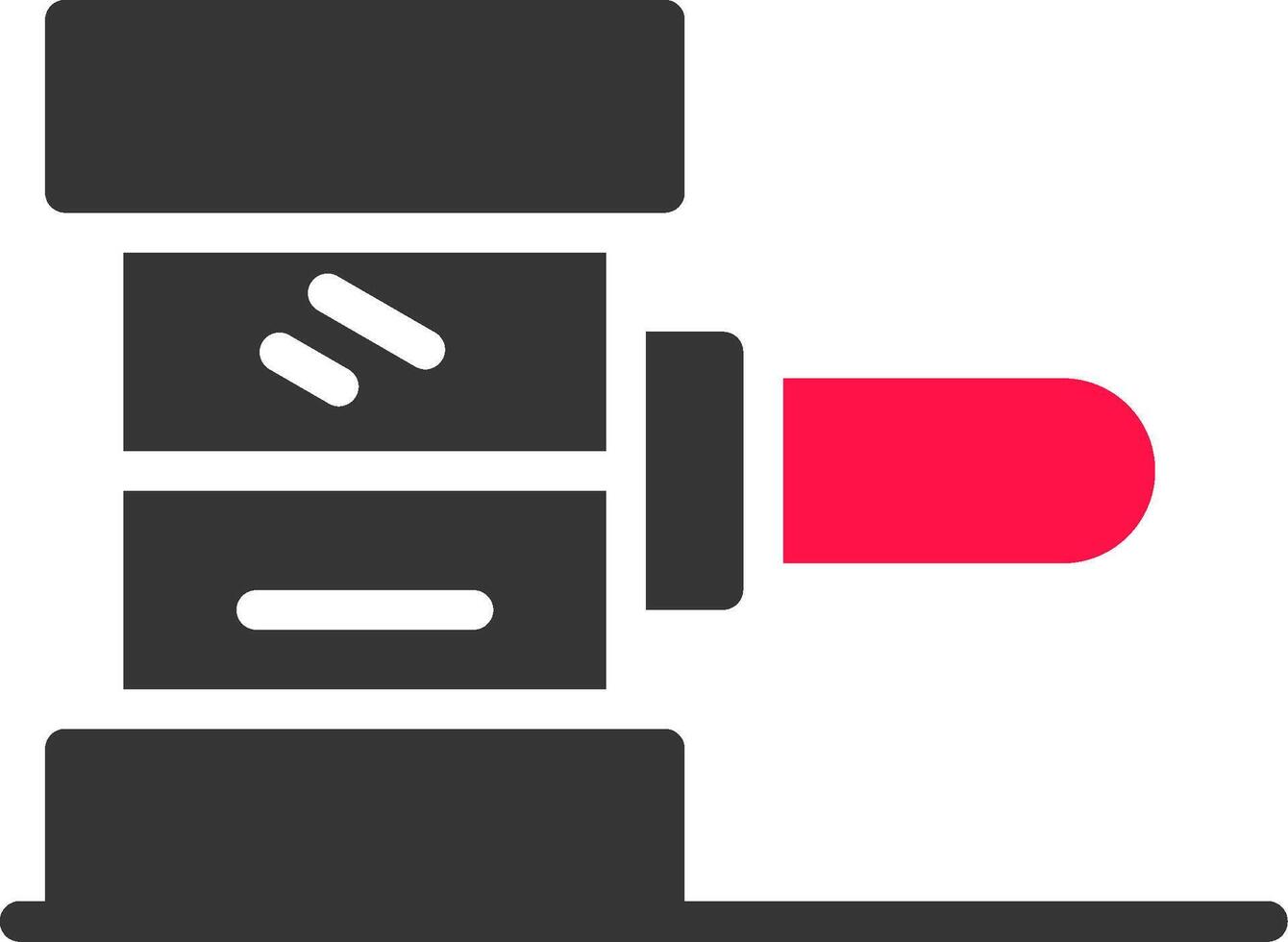 Glyphe rot und Gelb Gradient vektor