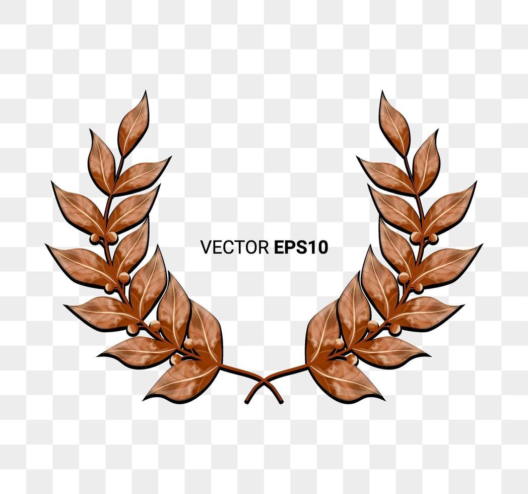 Vektor-Bild-Darstellung von Blatt, Bronzeblatt vektor