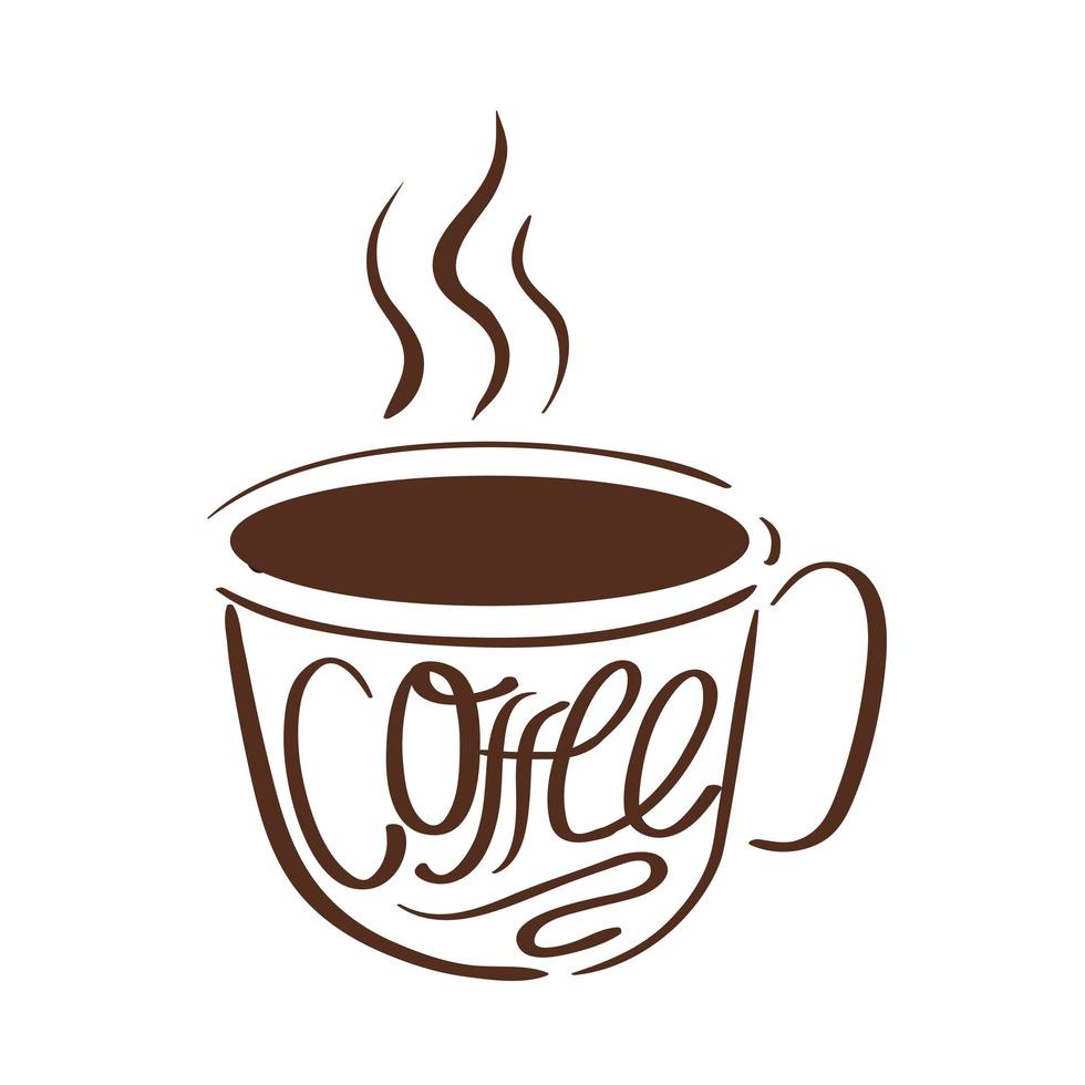 Tasse Kaffee mit heißem Dampf vektor