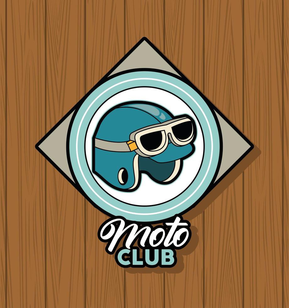 moto club patch retrostil vektor