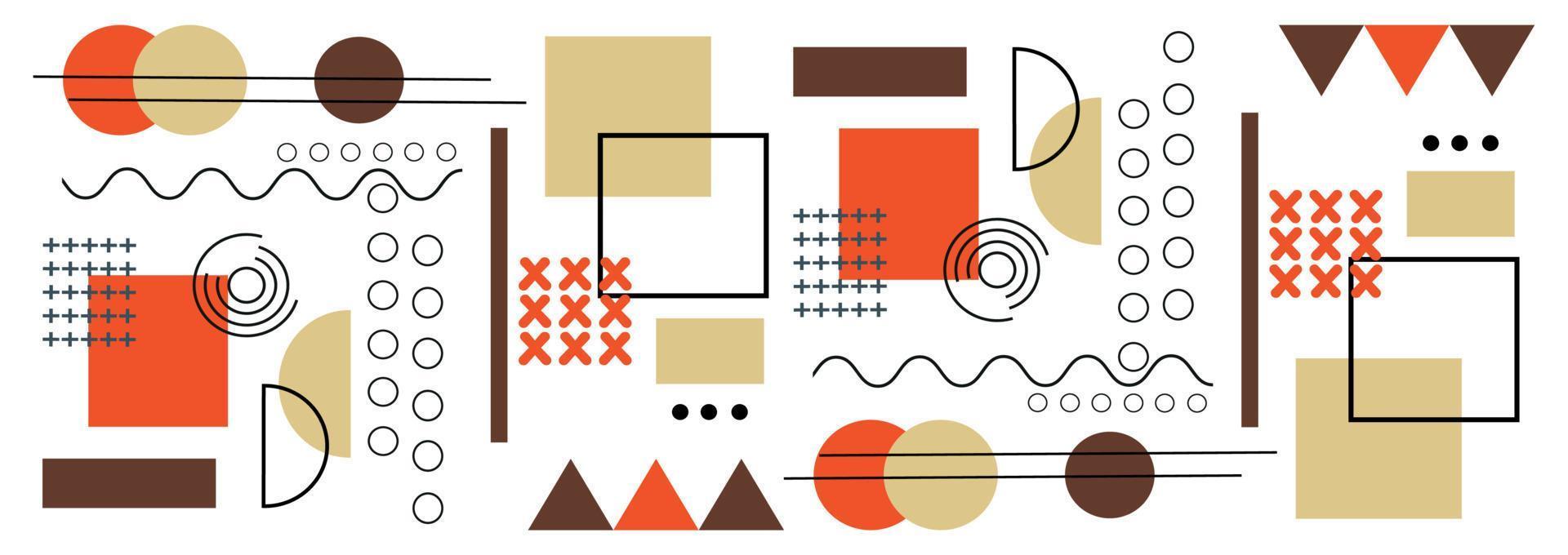 abstrakter Hintergrund mit verschiedenen geometrischen Formen - Illustration vektor