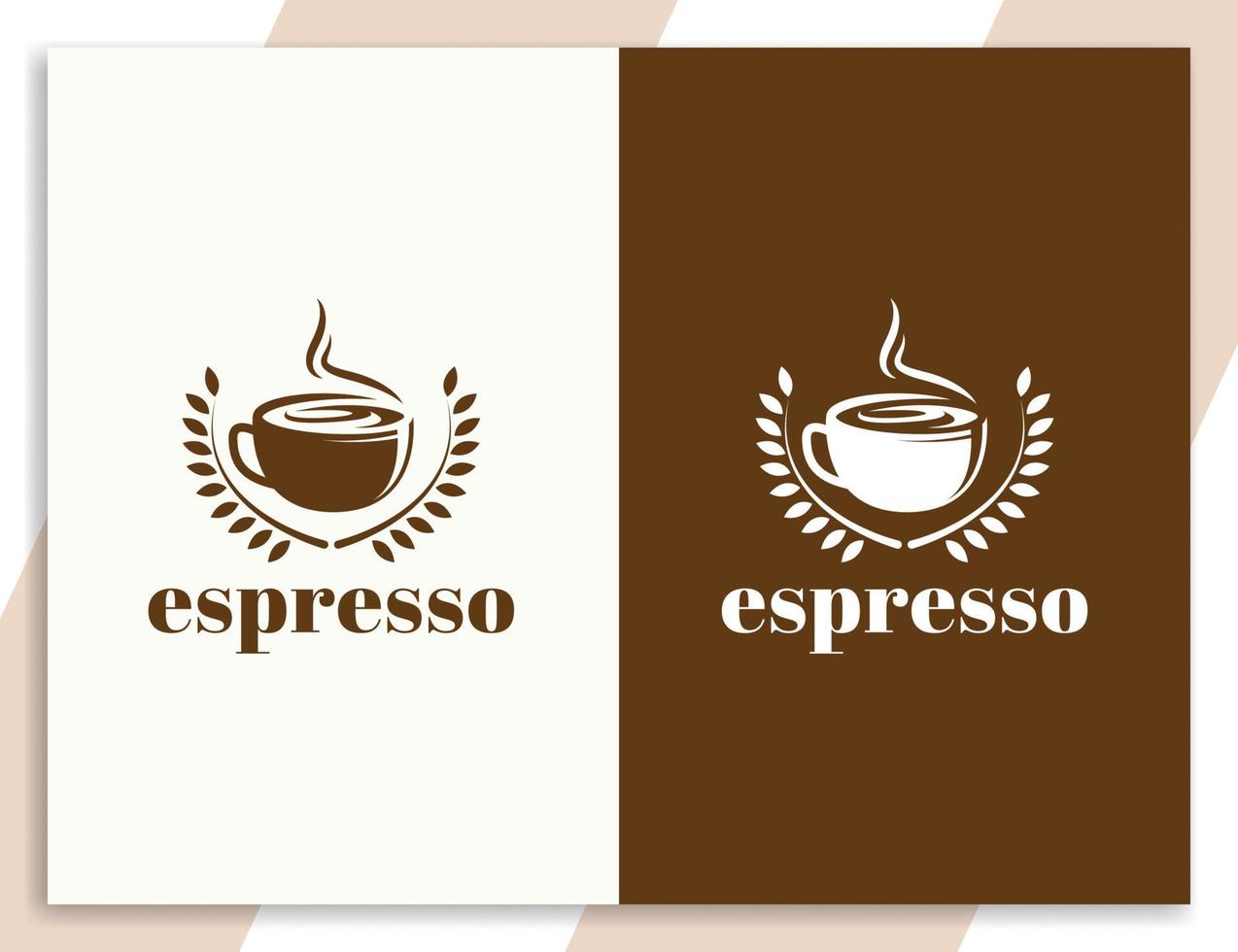 kaffe espresso logotyp designmall vektor