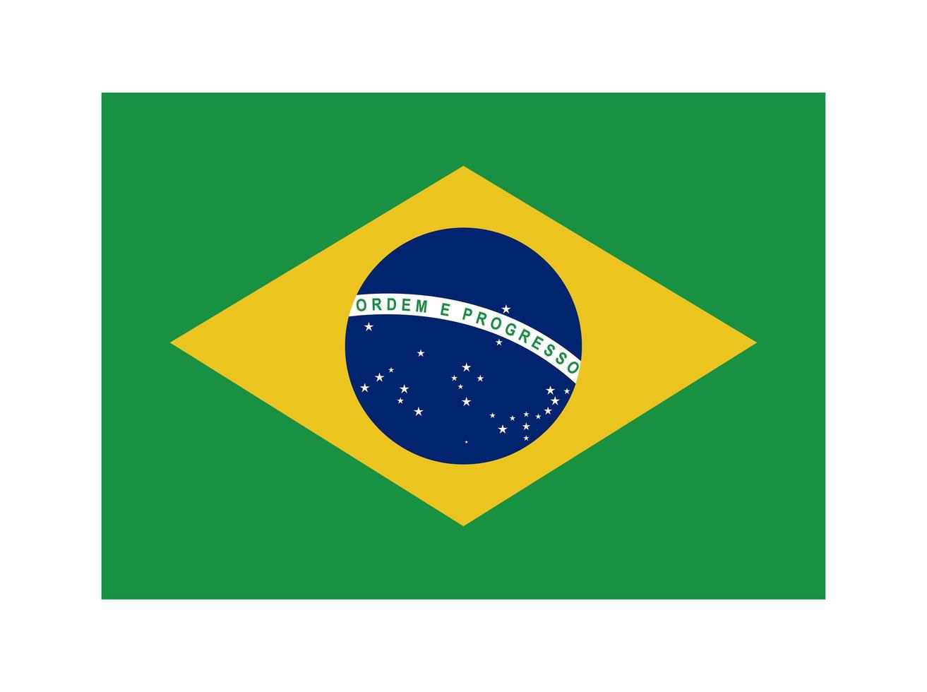 Brasilien Flaggensymbol vektor