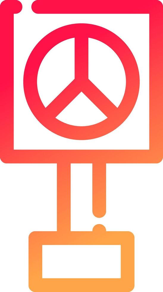 Peace-Zeichen kreatives Icon-Design vektor