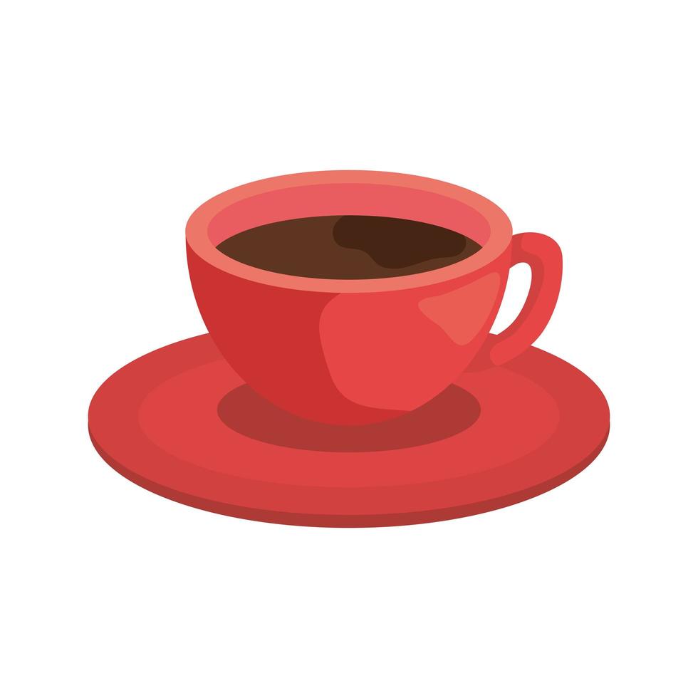 Kaffeetasse und Untertasse vektor