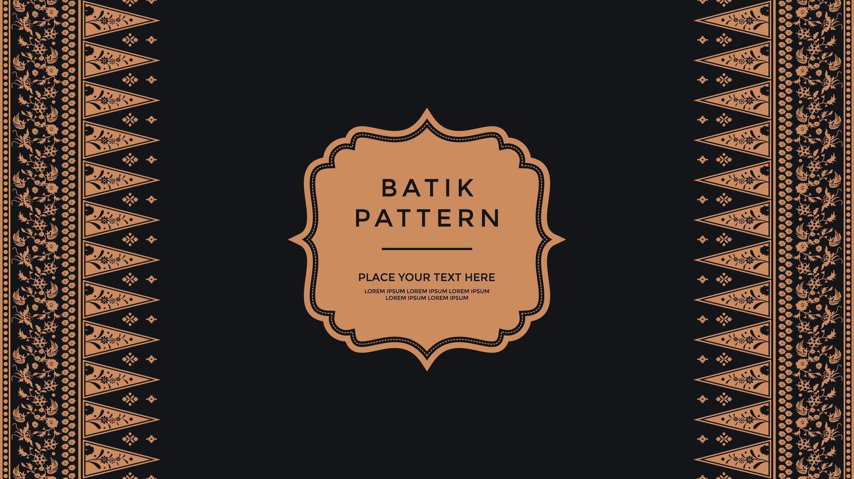 lyx och elegant vektor javanese batik mönster mall