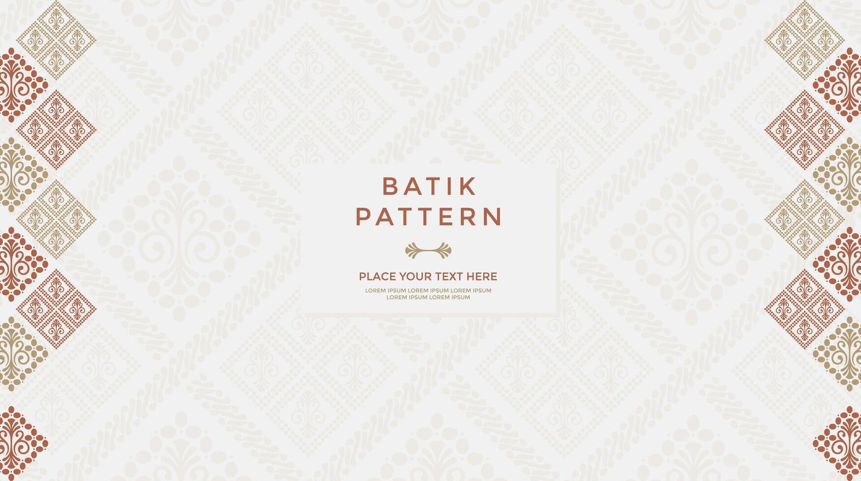 Luxus und elegant Vektor javanisch ethnisch Batik Muster Vorlage