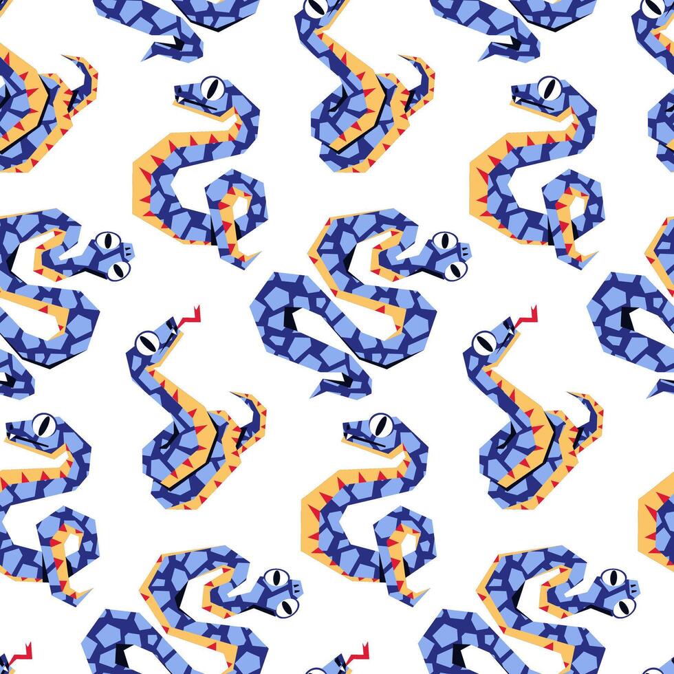das 2025 Schlange Muster ist Blau und geometrisch kriechen mit Textur. isoliert gewunden Schlangen im anders Posen. modern Vektor Illustration im ein eben Stil. texturiert Schlangen