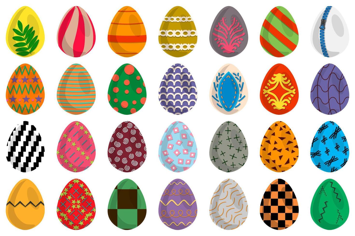illustration på tema firande Semester påsk med jaga färgrik ljus ägg vektor