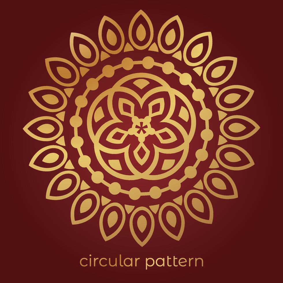 lyx mandala mönster bakgrund, cirkulär mönster vektor design