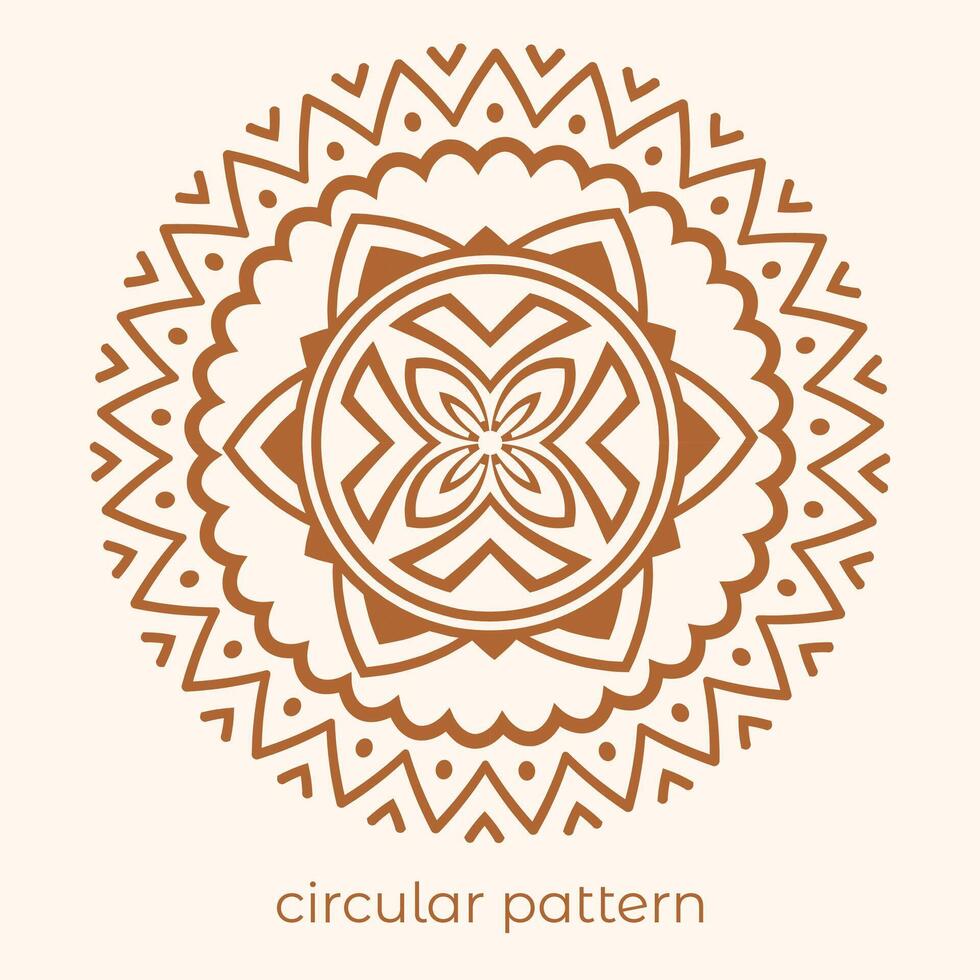 lyx mandala mönster bakgrund, cirkulär mönster vektor design