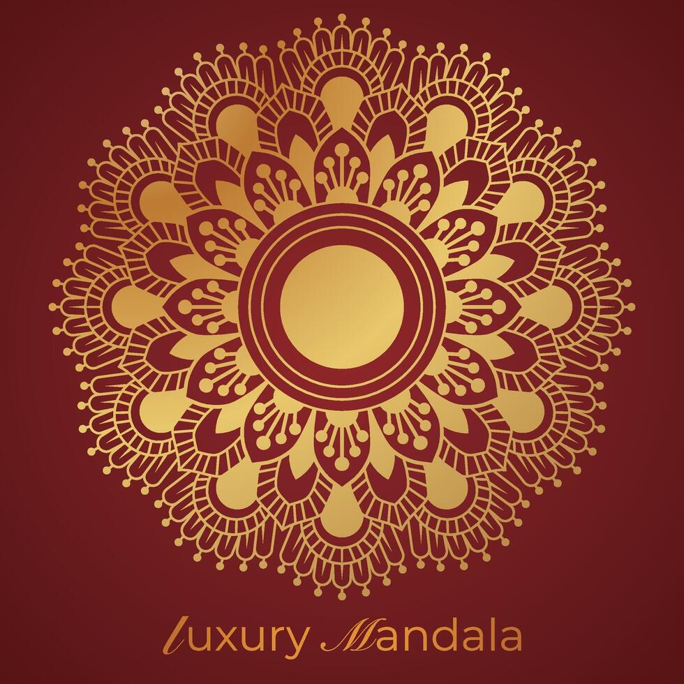 luxuriös Mandala Muster Hintergrund, Luxus Mandala Einladung Gruß Karte Design, kreisförmig Muster Vektor Design,