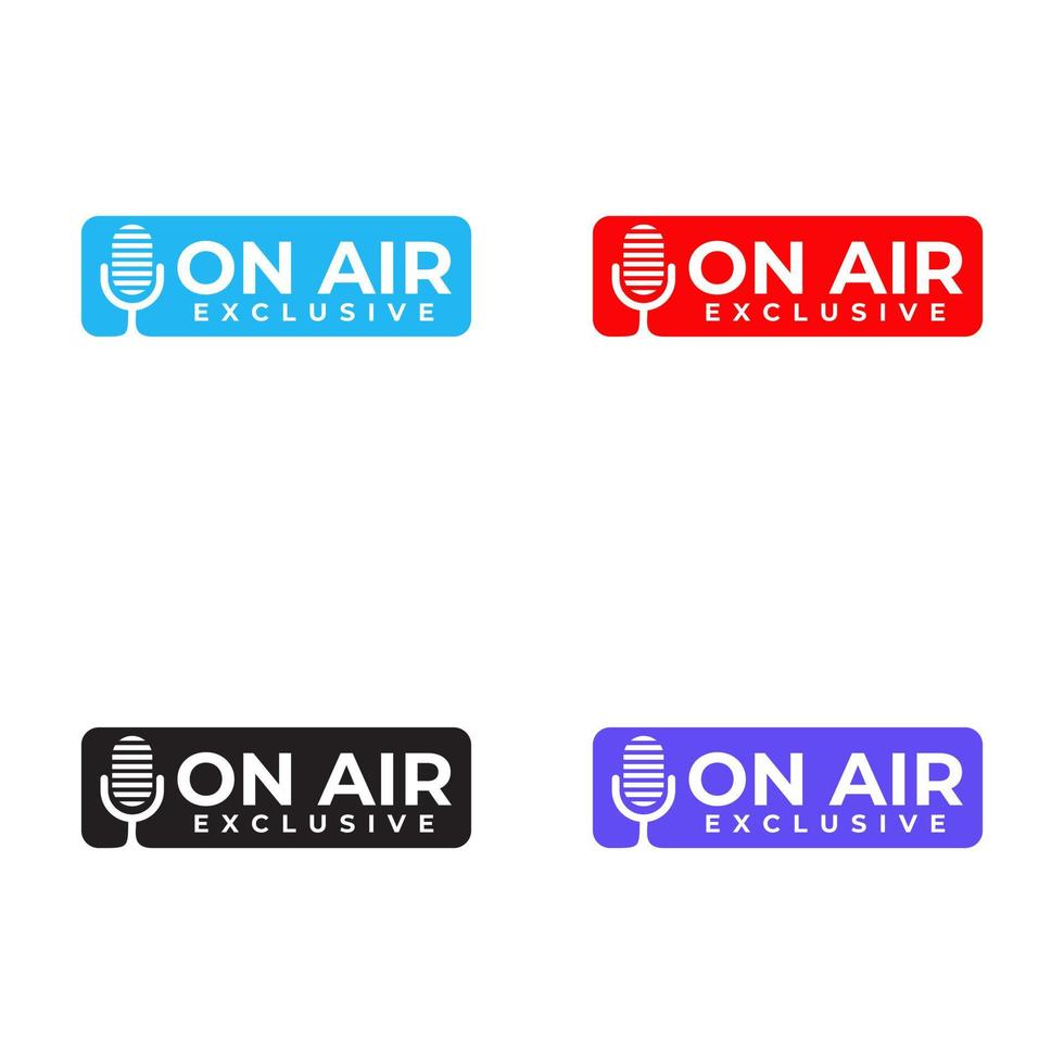 On Air Signage Illustration Logo-Design vektor