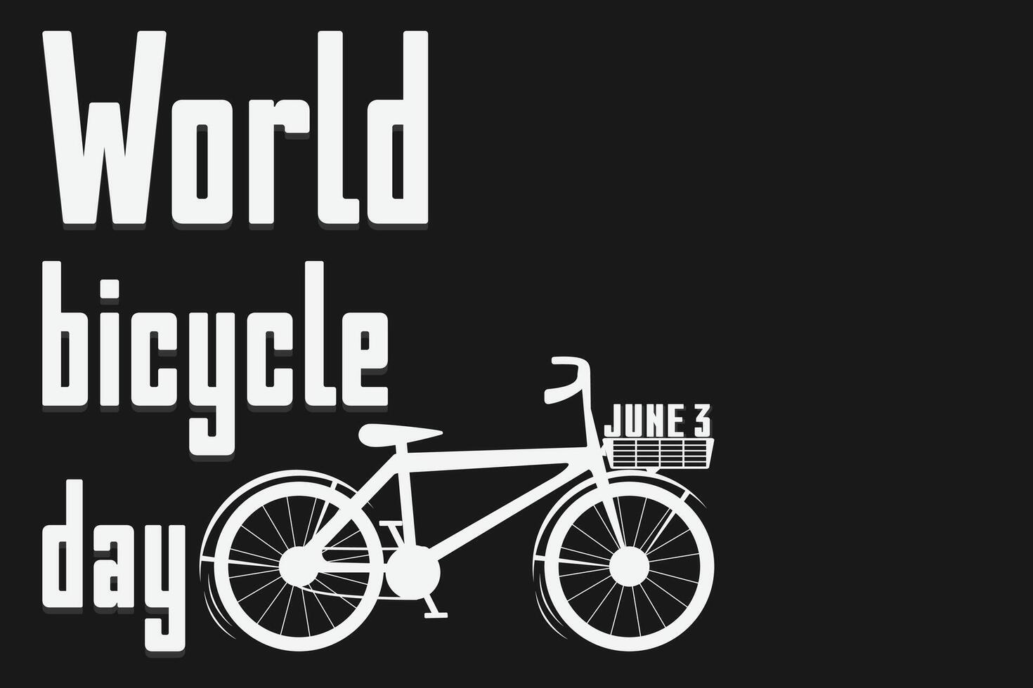 värld cykel dag affisch mall. juni 3. cykel eco transport vektor