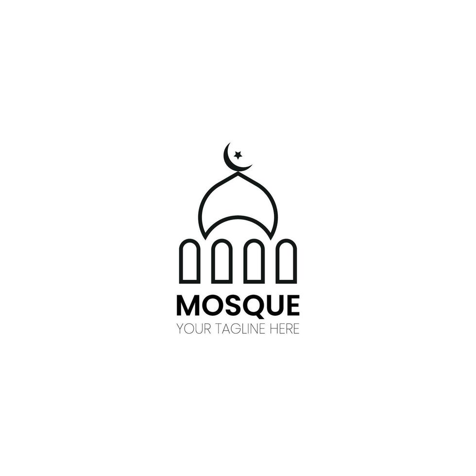 vektor islamic moské logotyper design