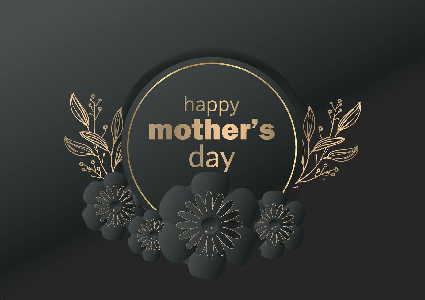 Lycklig mödrar händelse dag illustration hälsning kort med text blomma abstrakt bakgrund vektor