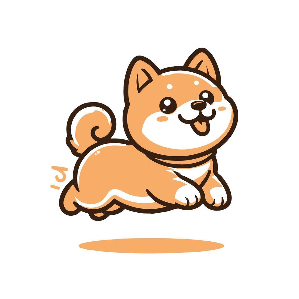 süß Shiba inu Hund Karikatur Charakter. Vektor Illustration.