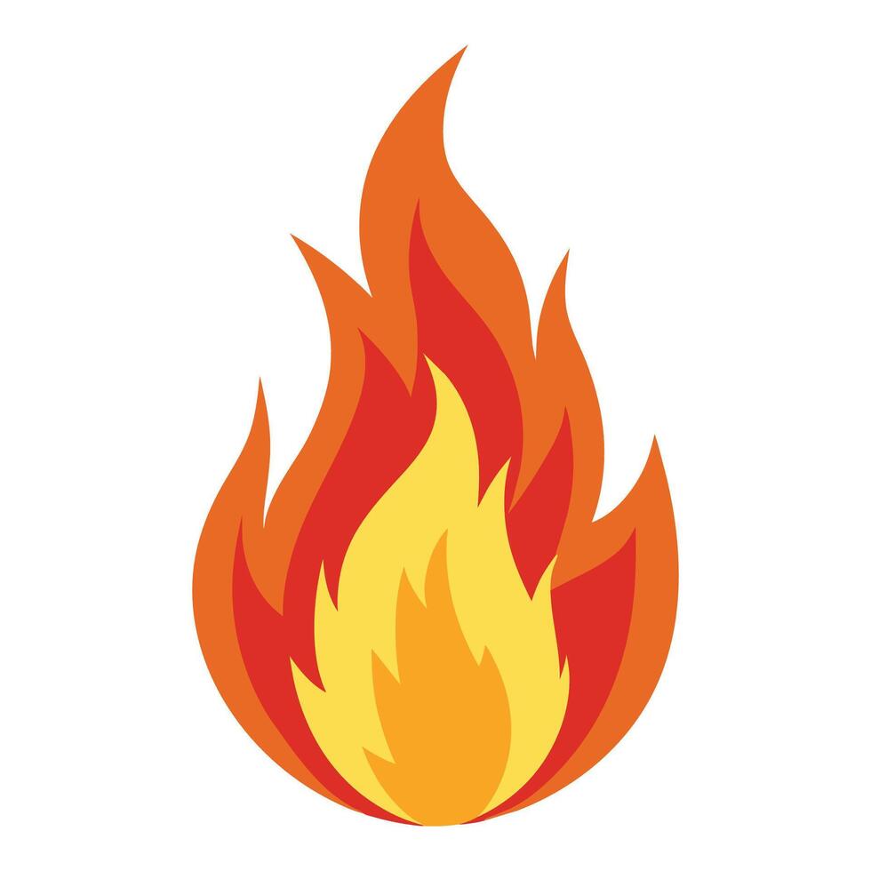 brand lågor vektor. brand flamma ikon tecken isolerat på en vit bakgrund. vektor