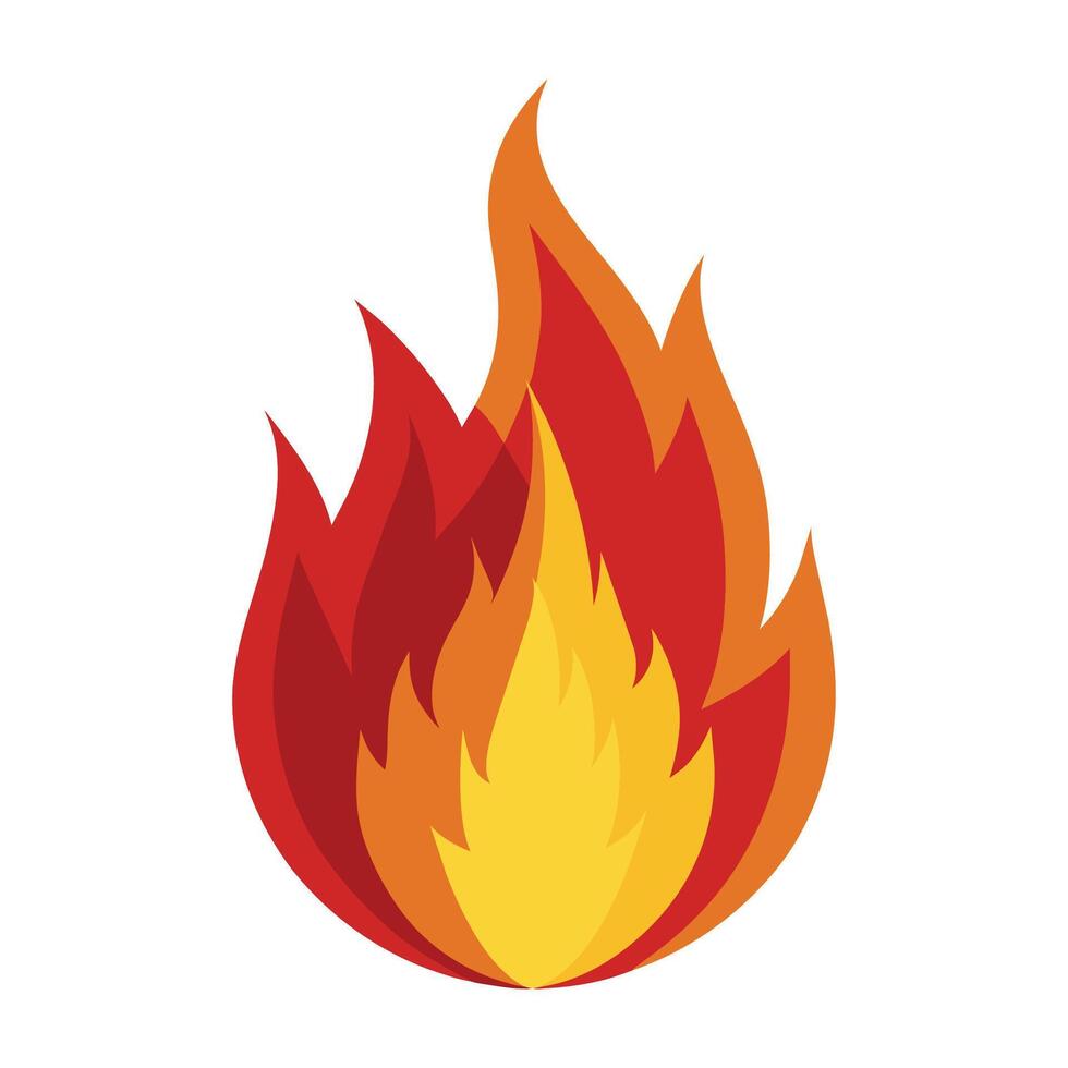 Feuer Flammen Vektor. Feuer Flamme Symbol Zeichen isoliert auf ein Weiß Hintergrund. vektor