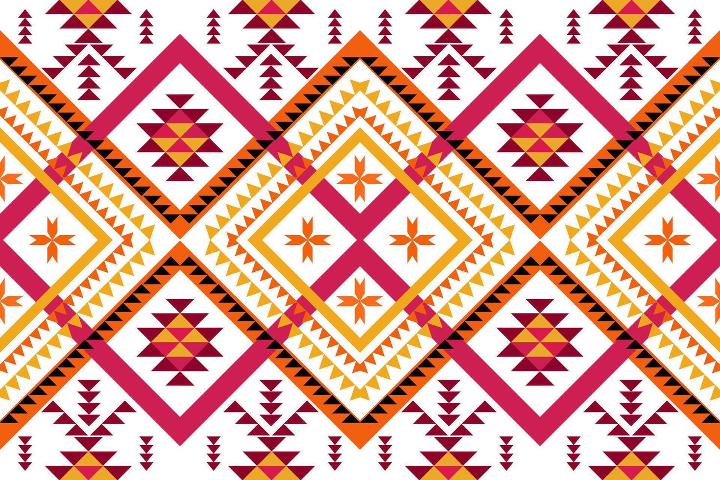 geometrisk former etnisk afrikansk mönster aztec stil sömlös textil- design vektor