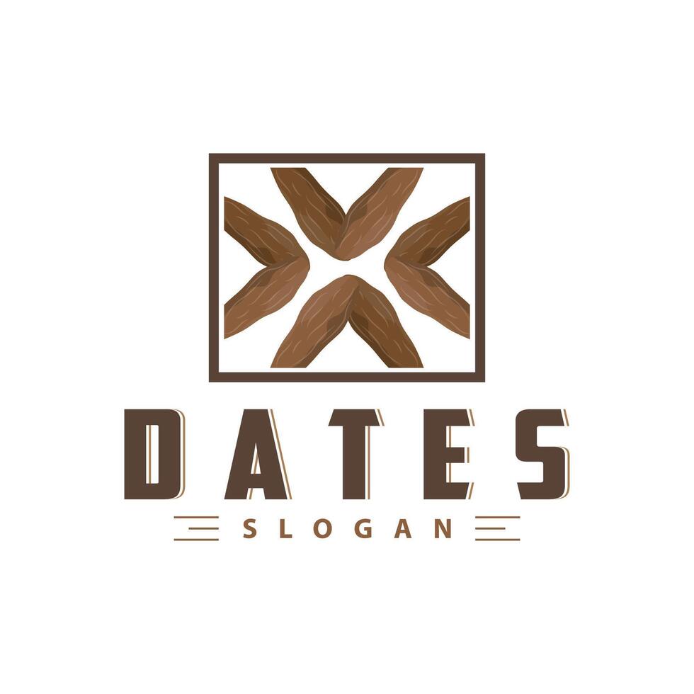 Datum Obst Logo, elegant minimalistisch Prämie Design, Süss Datum Obst Logo Schablone Illustration vektor