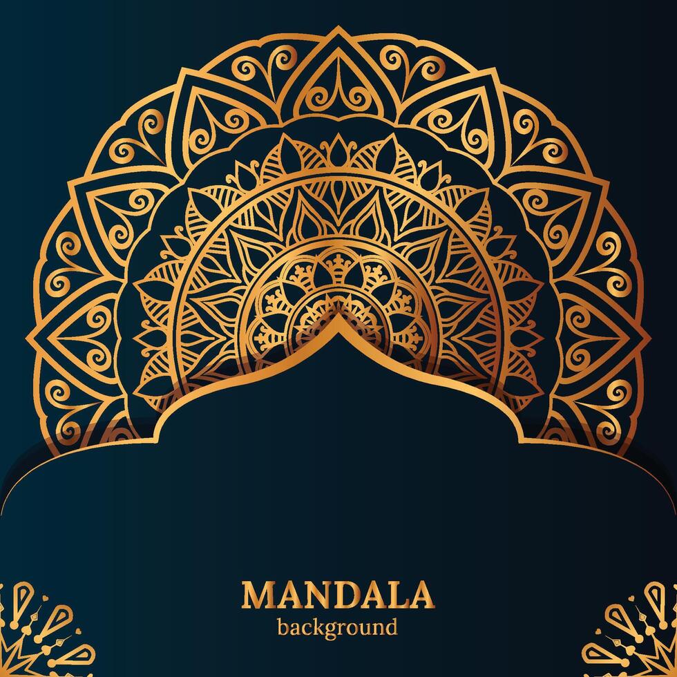 Luxus-Mandala-Hintergrund mit goldenem Arabeskenmuster arabischer islamischer Oststil vektor