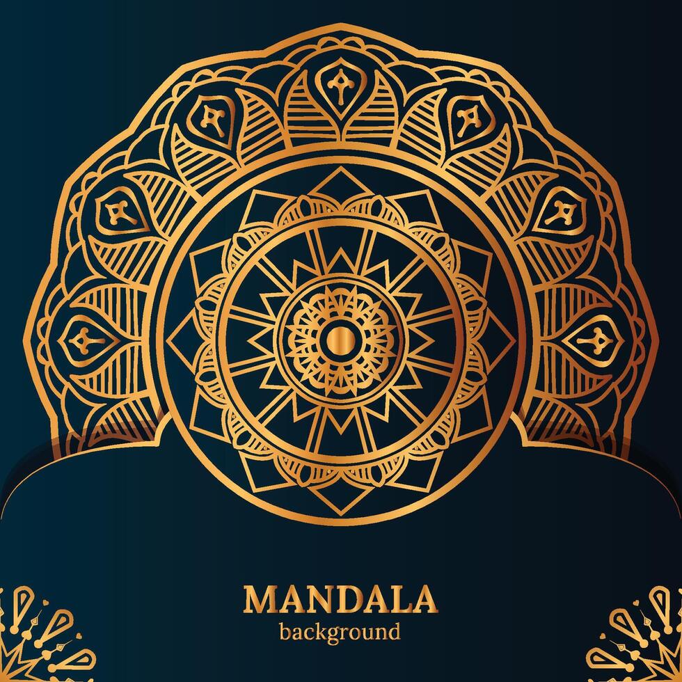 Luxus-Mandala-Hintergrund mit goldenem Arabeskenmuster arabischer islamischer Oststil vektor