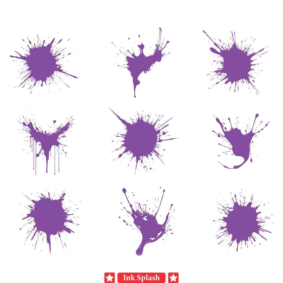 vibrerande bläck stänk vektor illustrationer föra din idéer till liv med livskraft