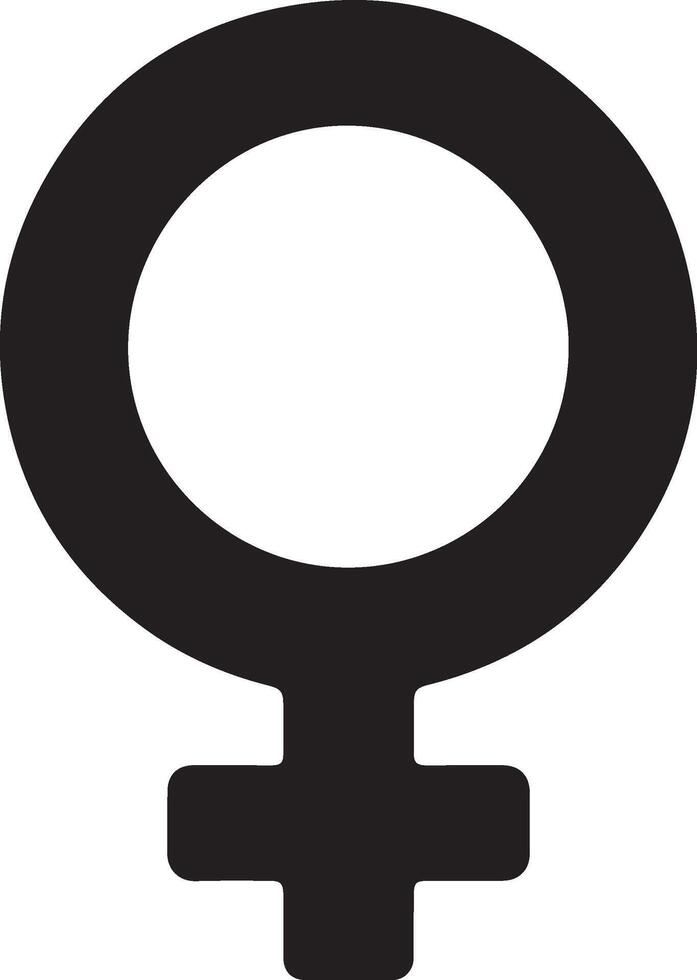 ai genererad kvinna kön vektor ikon på en vit bakgrund. kvinna symbol illustration design.