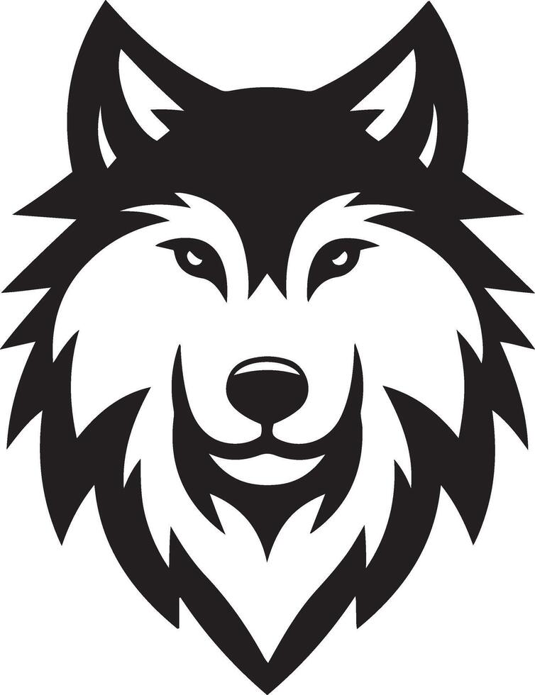 Wolf Kopf Logo Vektor Symbol Illustration auf Weiß Hintergrund. Heulen und Stehen Tiere.