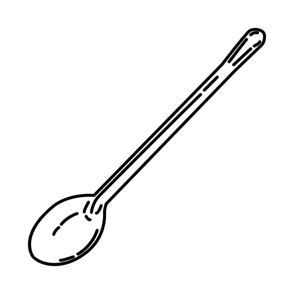 Rührlöffel-Symbol. Gekritzel handgezeichnet oder Umriss-Icon-Stil vektor