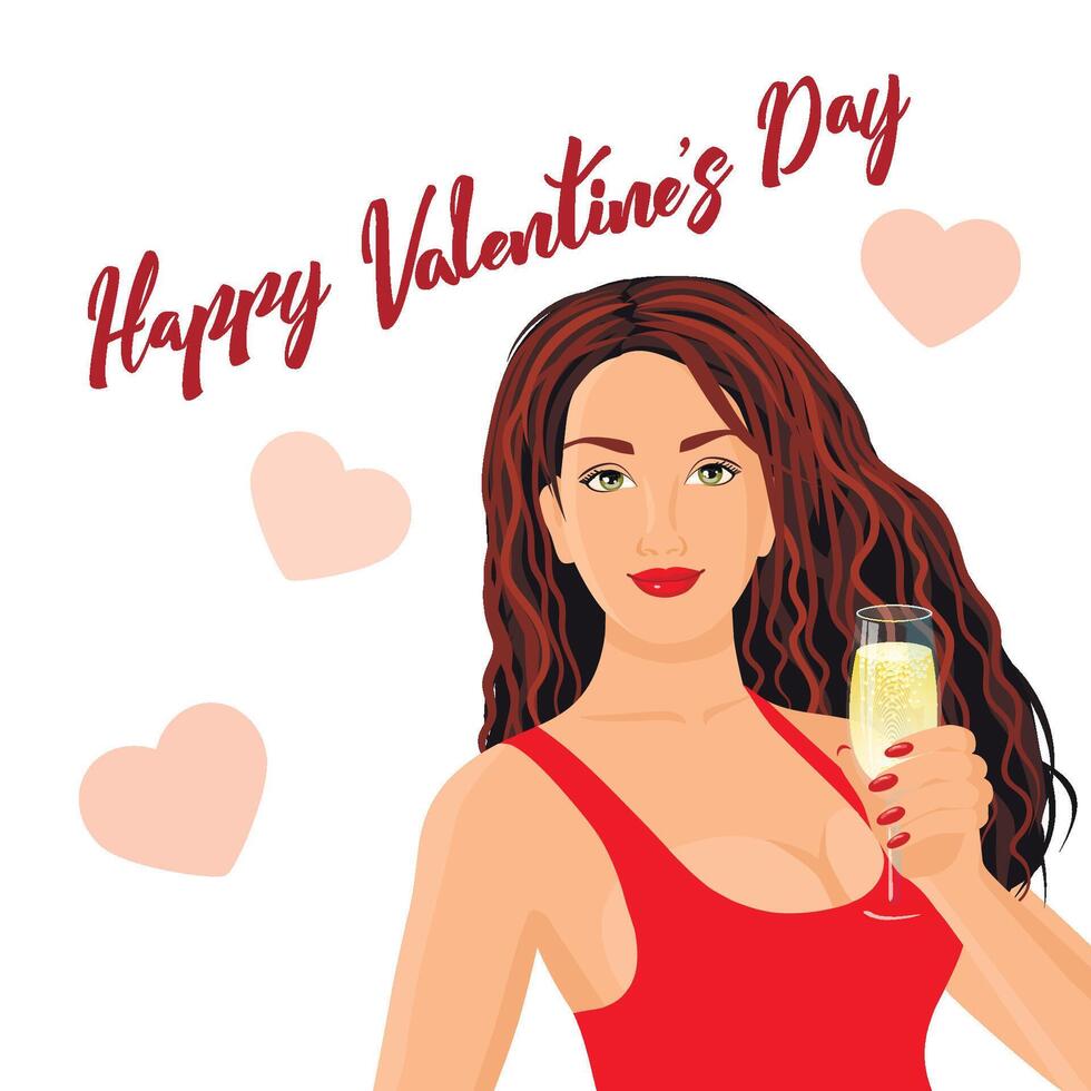 glückliche Valentinstagvektorillustration vektor