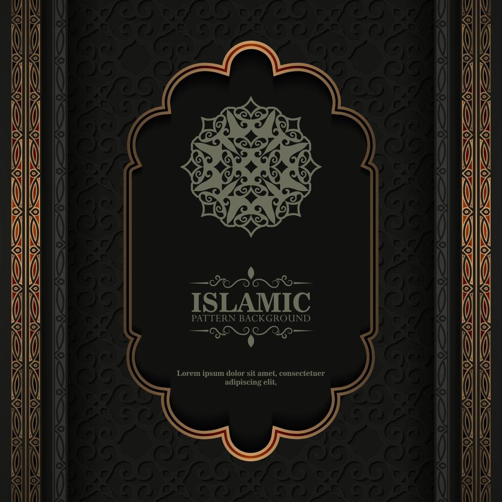 luxuriöser dunkler islamischer Musterhintergrund vektor