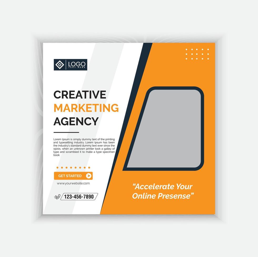 Digital Marketing Agentur Post Banner. kreativ Sozial Medien Banner Design Vorlage. vektor