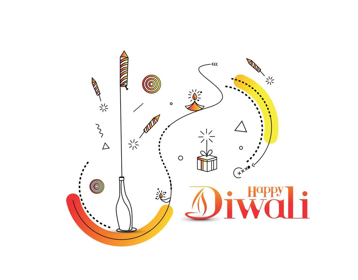 glücklicher Diwali-Hintergrund, Vektorillustration. vektor