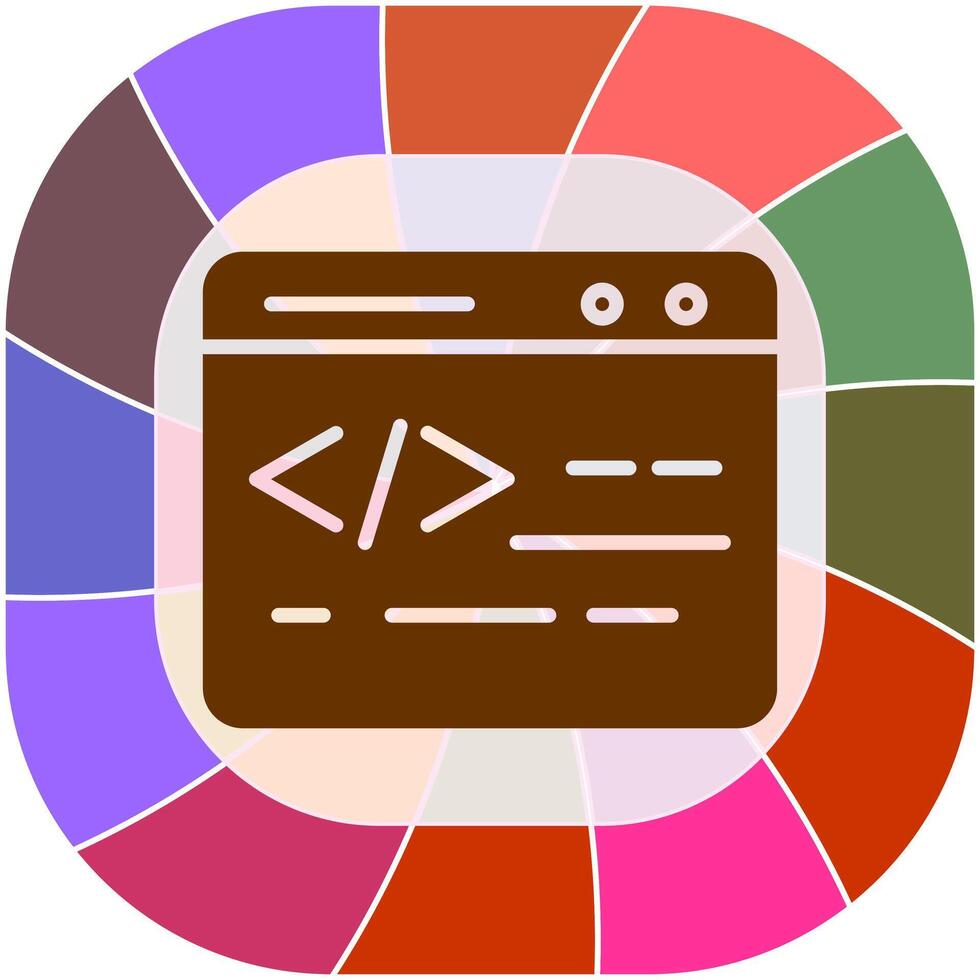 Vektorsymbol für die Webcodierung vektor