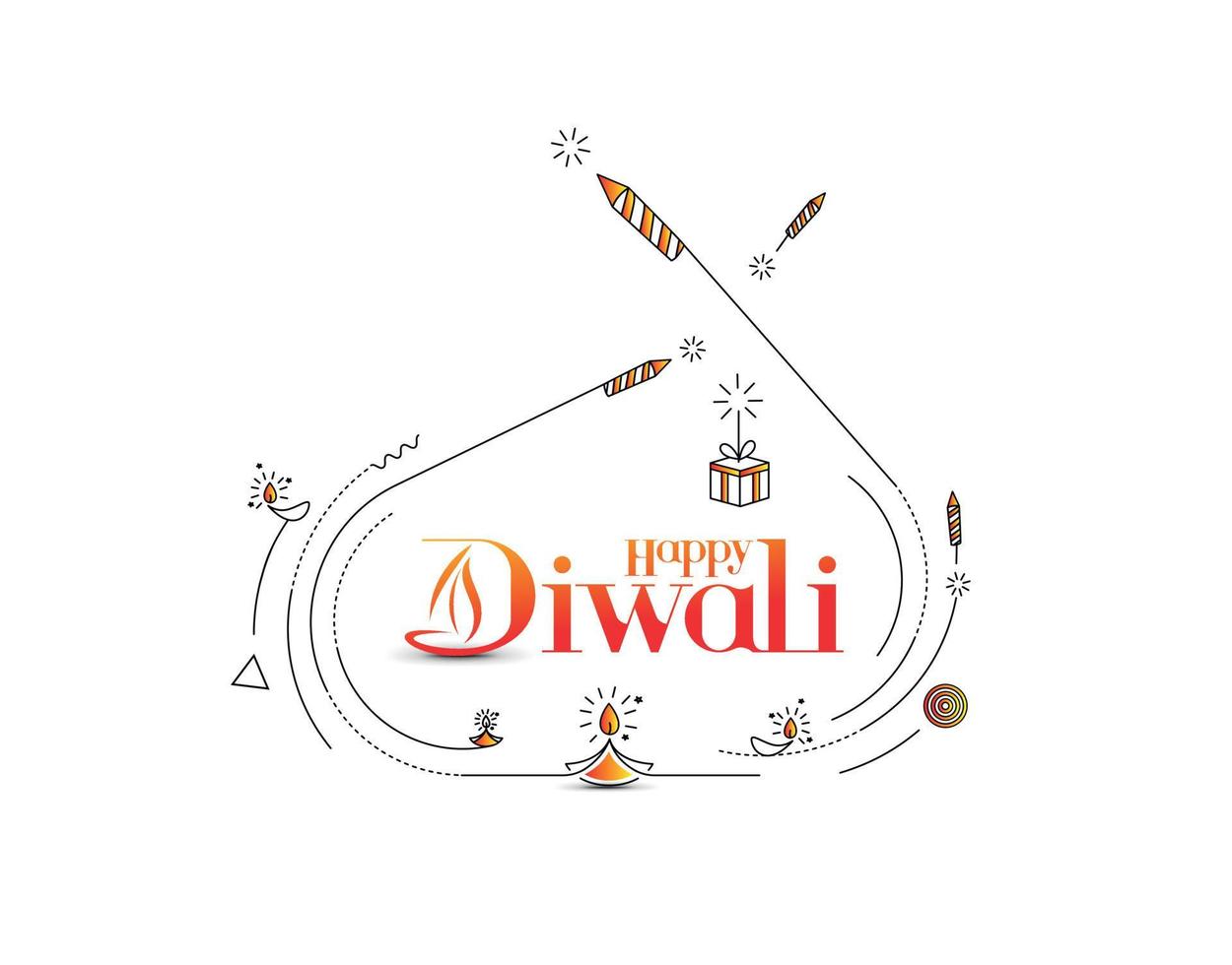 glücklicher Diwali-Hintergrund, Vektorillustration. vektor