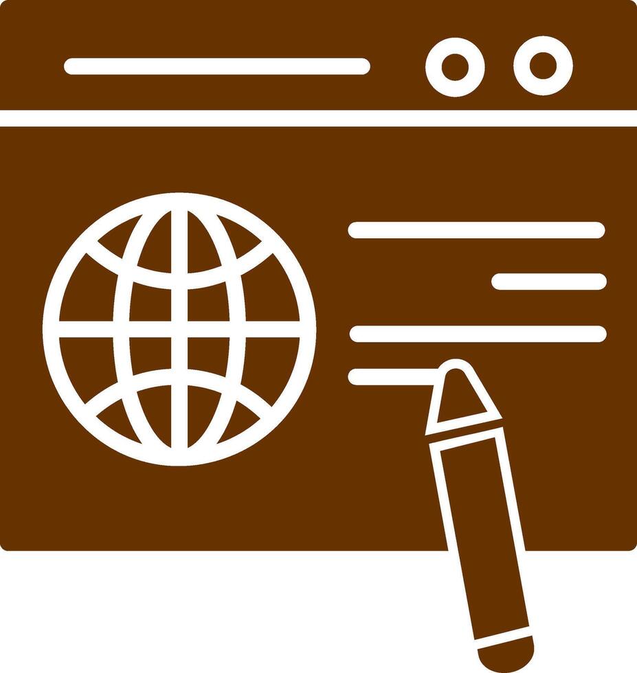 Webseite Design Vektor Symbol