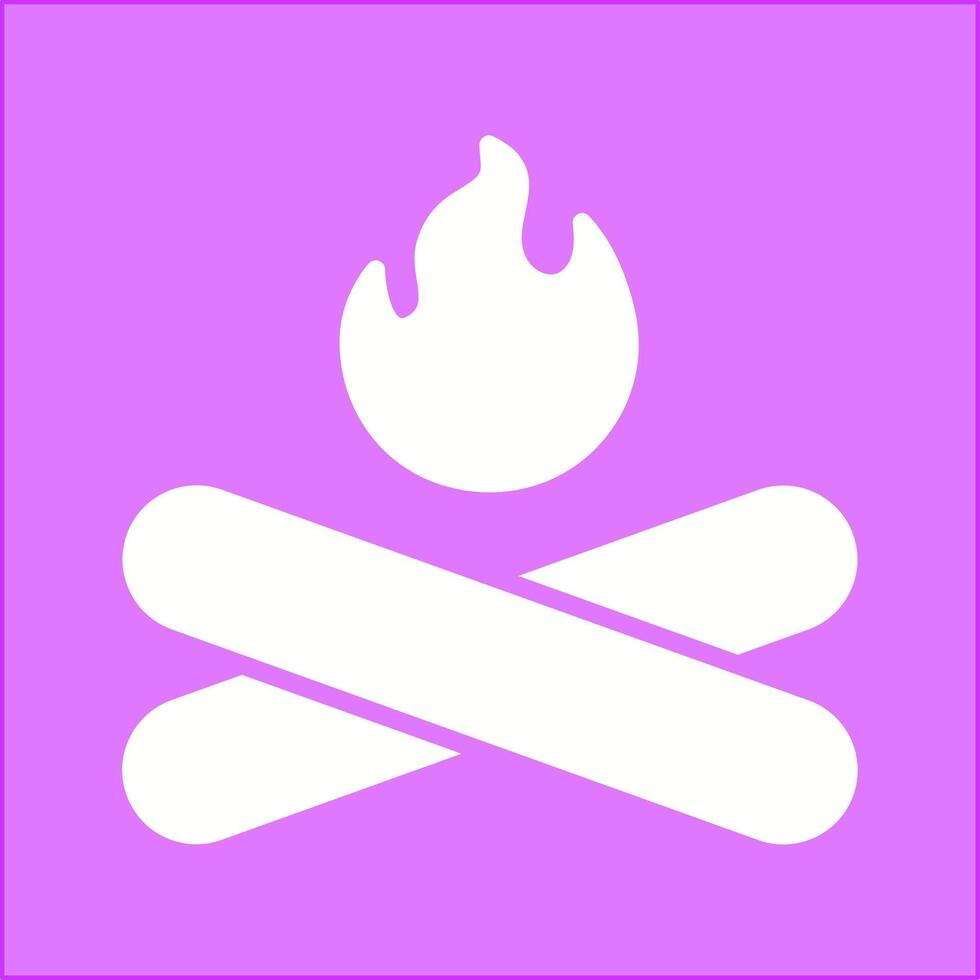 läger brand vektor ikon