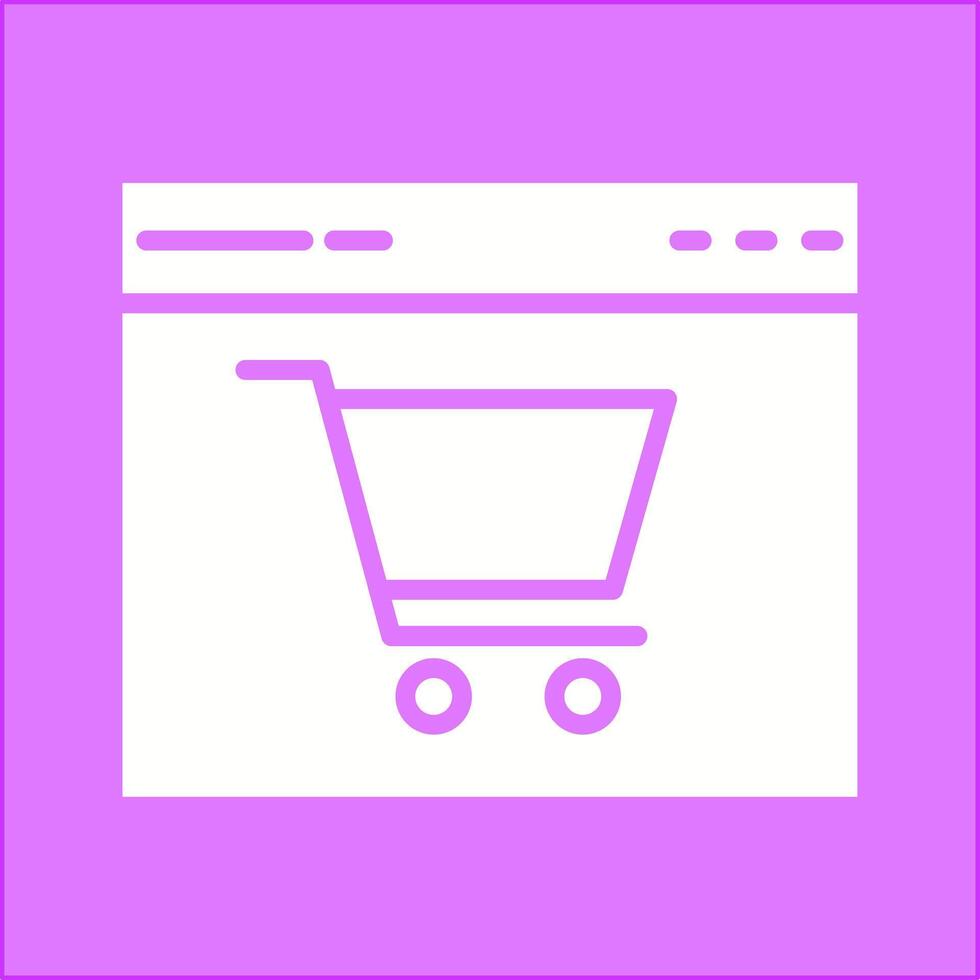 E-Commerce-Website-Vektorsymbol vektor