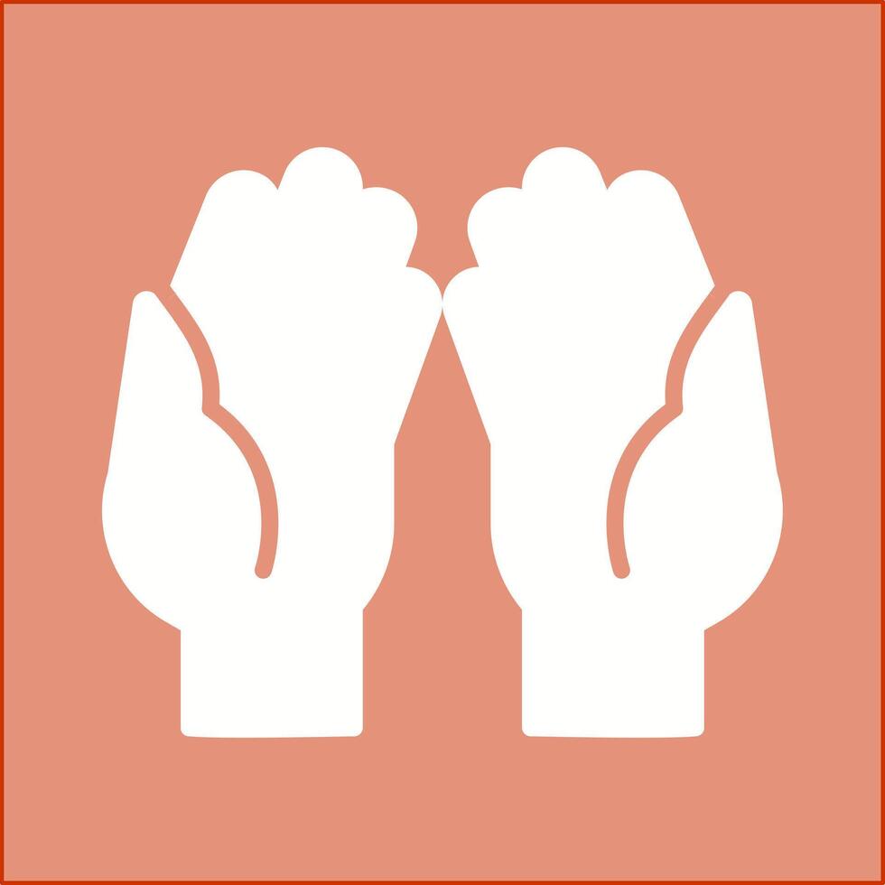 Vektorsymbol für betende Hände vektor