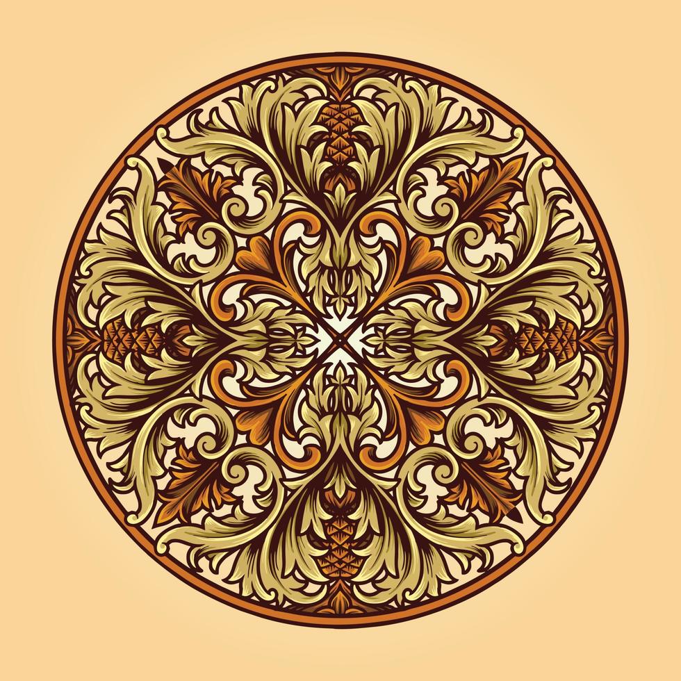 Mandala klassische nahtlose Ornamente Vektorgrafiken vektor